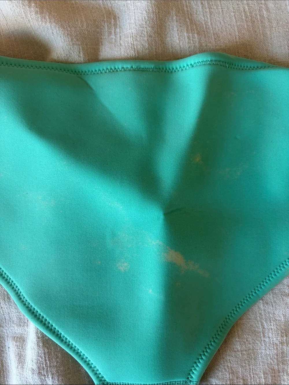 triangl swimwear Black Bandeau Top with Mint Green Bikini Bottom